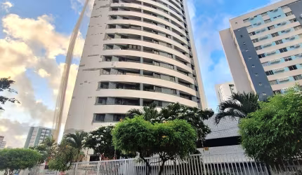 Aluguel Lindo Mobiliado, 52m² 2 Qts 1Sui Varanda, Nascente, Vista Mar 10mm da praia em Boa Viagem