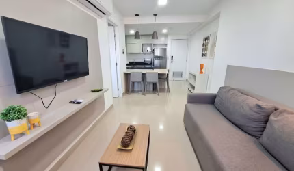 Aluguel Lindo Apt 1Qt 100% Mobiliado e Projetado,  Móveis 1ª Linda, Lazer Compl, Academia, Restaurante em Boa Viagem