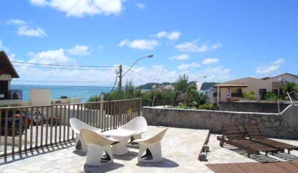 Casa em Ponta Negra, 1ª rua do mar com terreno de 600 m², linda vista, piscina e churrasqueira