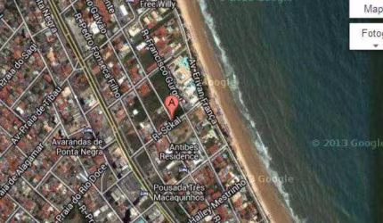 Terreno 600 m² para vender na praia de Ponta Negra, 100 m da praia, excelente localização