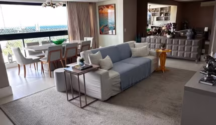 Apartamento Nascente Mobiliado 3/4  VISTA MAR locação Aphaville Salvador