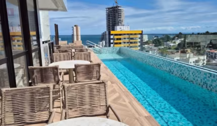 Alugo Apartamento tipo Studio completamente mobiliado 1/4 varanda gourmet - Barra