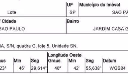 Oportunidade Única em SAO PAULO - SP | Tipo: Terreno | Negociação: Venda Direta Online  | Situação: Imóvel