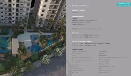 Mood Colina Patamares com 3/4 um suíte, varanda medindo 66,90 m², lançamento na Colina A da Moura Dubeux em Salvador