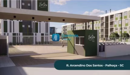 NF/Apartamento com grande área externa medindo 40 m² em São Sebastião - Palhoça,