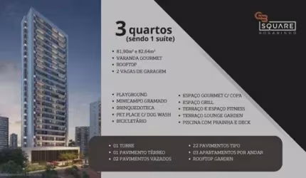 EM-Apartamento no Rosarinho I 3 quartos 1 suite 2 vagas I I Squere Rosarinho I Padrão GB