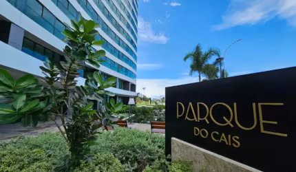 EA-Oportunidade no Parque do Cais, apartamento de 1 quarto no prédio mais exclusivo de Recife, com móveis, andar alto, lazer completo