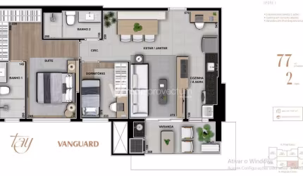 Apartamento com 2 quartos à venda na Rua Mogi Guaçu, 119, Chácara da Barra, Campinas, 77 m2 por R$ 850.000