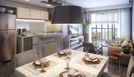 Apartamento de 02 quartos com suíte e varanda goumert na Barra da Tijuca
