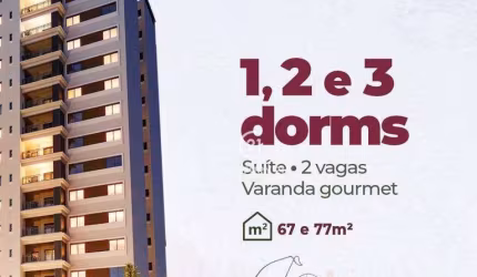 Apartamento com 1, 2 e 3 dormitórios à venda, 67 a 77 m² a partir de R$ 571.000,00 - Vila João Jorge - Campinas/SP