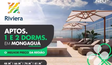 Apartamentos com 1 e 2 dormitóriosà venda, 48 m² por R$ 320.000 - Centro - Mongaguá/SP