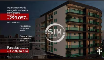 Apartamento com 1 dormitório à venda, 62 m² por R$ 299.057,39 - Centro - São Pedro da Aldeia/RJ