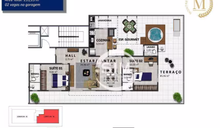 Cobertura com 2 dormitórios à venda, 155 m² por R$ 900.000 - Braga - Cabo Frio/RJ