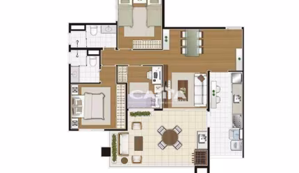 Apartamento com 2 dormitórios (sala ampliada) à venda, 96 m² por R$ 1.350.000 - Tatuapé - São Paulo/SP