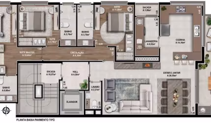 Apartamento 3 quartos sendo 3 suítes para venda no bairro Jardim América em Caxias do Sul