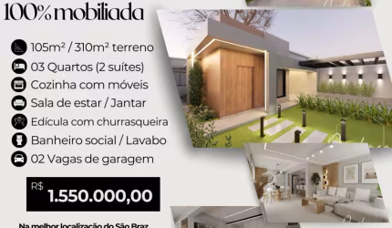 Linda casa térrea, nova !! , toda decorada e mobiliada !!