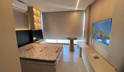 Lindo Studio 35m, mobiliado, Barra Conceito
