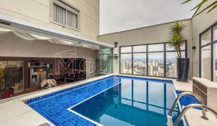 Cobertura á venda no Tatuapé, 385 m² ,  3  suites, 5 vagas + depósito, condominio Clube