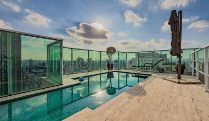 Cobertura á venda no Tatuapé, 345 m² , 3 suites  , 5 vagas de garagem, depósito,  Condominio Club