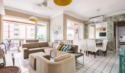 Apartamento com 3 dormitórios para alugar, 124 m² por R$ 2.200/dia - Sao Lourenço - Bertioga/SP