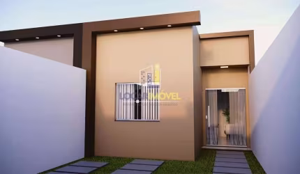 Casa nova pode ser financiada à venda de 3 quartos sendo 1 suíte garagem para 2 carros, quintal, Co