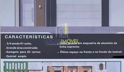 Vendo linda casa de 104M² ao lado do Vog Allegro - 3 quartos sendo uma suíte + 2 vagas , Primavera,