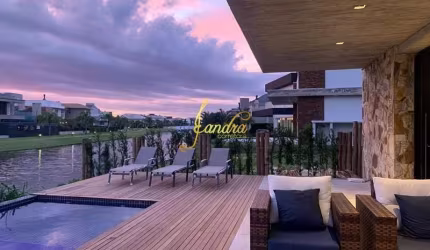 Sobrado condominio fechado, com  04 suites mobiliado