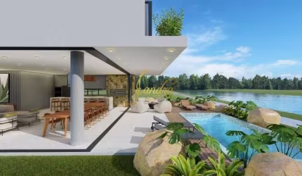 Lindo sobrado  com amplas 5 suítes  e piscina concreto
