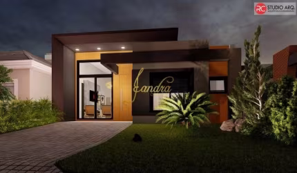 Excelente Casa no Condomínio BLUE  Estilo contemporânea, composta por 4 suítes