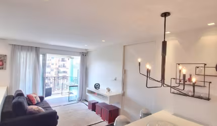 Lindo apartamento para locação mobiliado 1 dormitório 1 vaga Alphaville