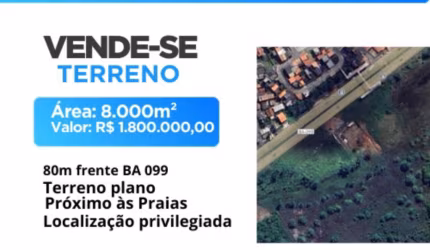 Vendo terreno Arembepe ,Jacuipe,Guarajuba Camaçari