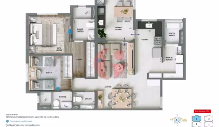 Apartamento para venda com 2 suítes e 2 vaga de garagem com 85m² - Vila Ema