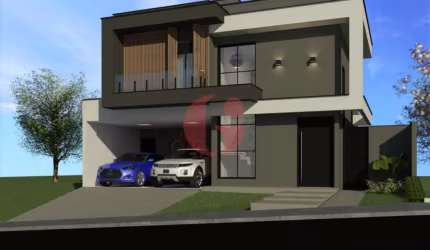 Sobrado para venda com 3 quartos e 4 vagas de garagem - 160m² no Condomínio Terras do Vale | Caçapava