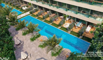 Excelente resort com 2 quartos em Muro Alto - Recife -PE