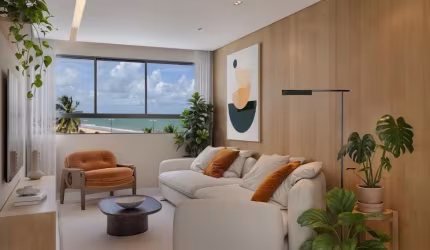 Excelente apartamento 2 quartos a beira-mar de Piedade / PE