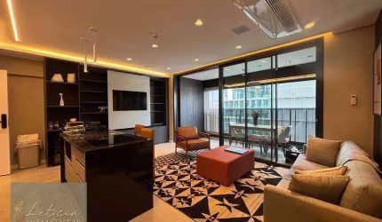 Flat com 1 dormitório para alugar, 77 m² por R$ 14.300/mês - Jardim das Acácias - São Paulo/SP
