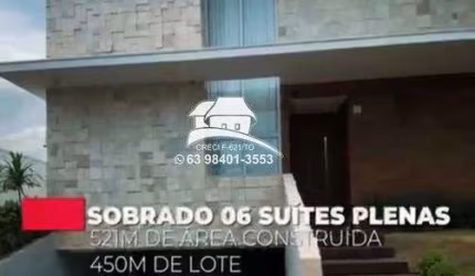 Sobrado em Condomínio para Venda em Palmas, Plano Diretor Norte, 6 dormitórios, 6 suítes, 10 banheiros, 3 vagas