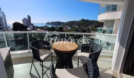 Apartamento mobiliado e com vista mar para locação, 3 suítes, 2 vagas de garagem, Edifício Splendid Etoile, Bairro Cabeçudas, Itajaí - SC