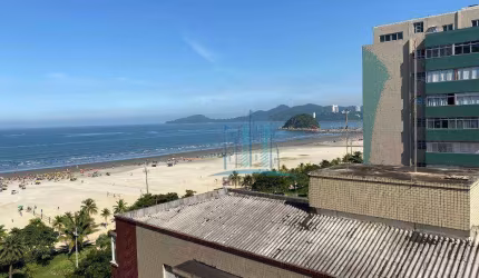 Vista mar deste apartamento à venda na Pompéia, Santos-SP., com sala em 2 ambientes, 3 quartos (sendo 1 suíte)
