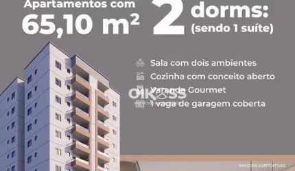 Apartamento com 2 dormitórios à venda, 65 m² por R$ 484.000,00 - Edifício Alameda no Parque Parque Industrial - São José dos Campos/SP