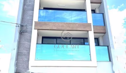 Apartamento novo com 2 dormitórios e churrasqueira no Centro