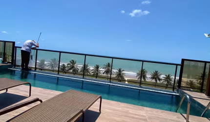 Flat mobiliado em Intermares com vista para o mar!