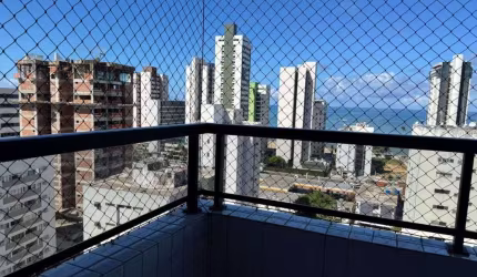 Apartamento com Vista Mar na Av. Presidente Kennedy – Candeias | 97m² Mobiliado!