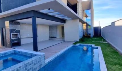 Belíssima casa no Alphaville Ceará com 4 suítes, piscina privativa com hidro