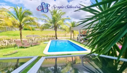 Casa no Alphaville Fortaleza mobiliada 4 suítes, piscina