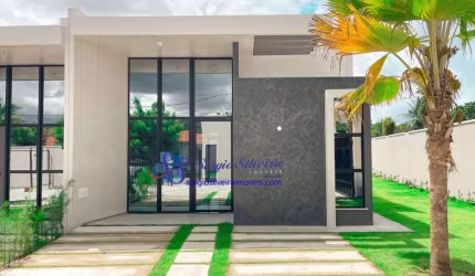 Casa plana com 3 suítes em condomínio no Eusébio