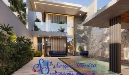 Casa duplex e nascente com 4 suítes e varanda gourmet.