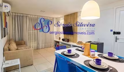 Apartamento térreo com 2 quartos e lazer completo no Riviera Beach Place!