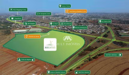 Terreno Comercial em Avenida, Reserva Regatas – Urba Construtora; Próximo às Rodovias Anhanguera e Cândido Portinari, terreno com 174,67m².