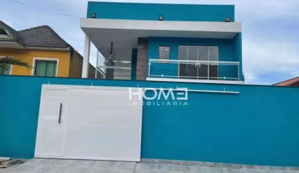 Linda Casa Moderna com Varanda e Garagem em Condomínio Fechado – Vargem Grande